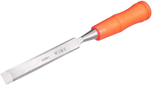 XYWHPGV Ciseau à bois pour menuiserie 14mm largeur tête de sculpture plate en acier à haute teneur en carbone avec poignée en PVC pour outil à main pour le travail du bois(29ceb d8b6b 79322 6c206 57b5