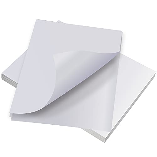 Image of 8.5 inch x 11 inch Full Sheet Label Sticker Paper for Laser & Inkjet Printers[300 Sheets,300 Labels]