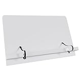 Marca Fácil Suporte para Livro e Tablet Resistente Ergonômico Durável Leve Portátil 11 Níveis de Ajuste com Prendedores de Páginas Branco F02