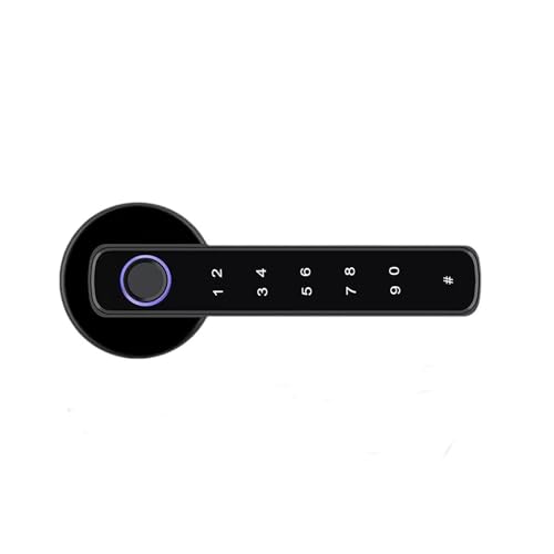 NEWFUN Serratura Smart, Serratura Smart Porta Blindata, Adatto per Porte Interne con Uno Spessore Compreso tra 35 e 55 Millimetri, Quattro Varianti di Apertura, Nero