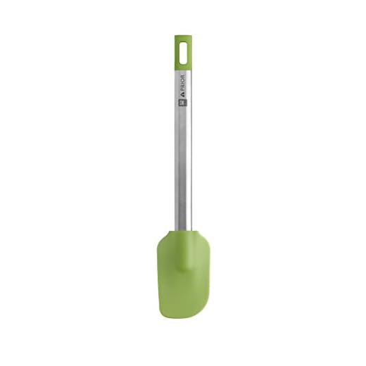 BRA Prior Lengua Pastelera de Cocina, Acero Inoxidable, Verde, 27.5 cm
