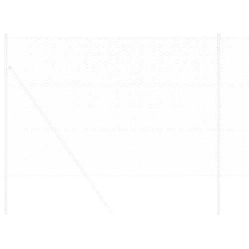 vidaXL Hexagon Fence Silver 1.6 x 50 m Galvanised Steel, Garden and Terrace, Rectangular Outdoor Feature, Modern Hexagon Fence, Durable Boundary, Landscape Element, Artistic Barrier