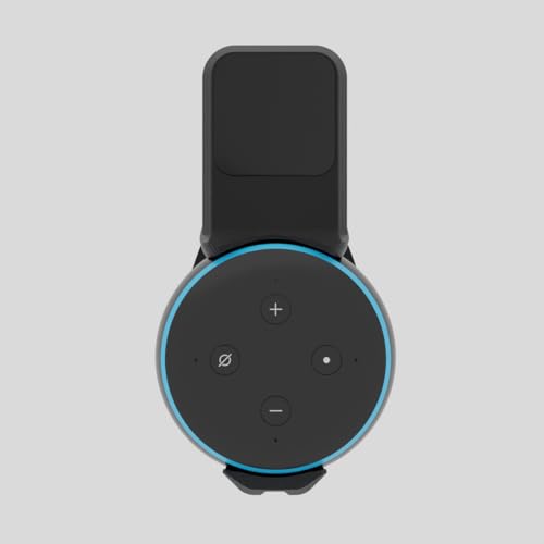 Splin Suporte de Tomada sem fio para Amazon Alexa Echo Dot 3 modelo compacto (preto) - máxima durabi