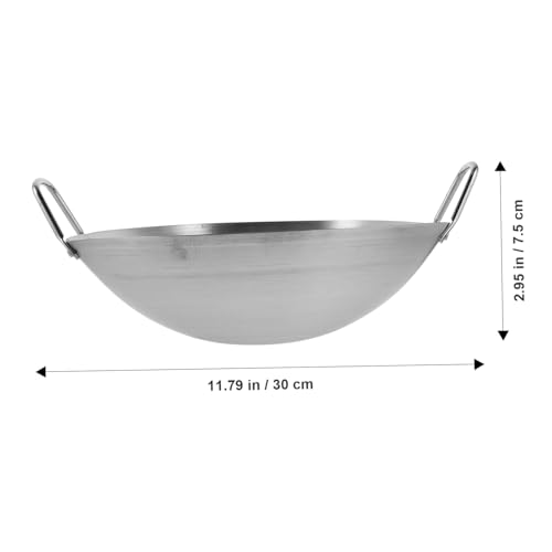 Wok de acero inoxidable con doble asa y antiadherente miniatura 6
