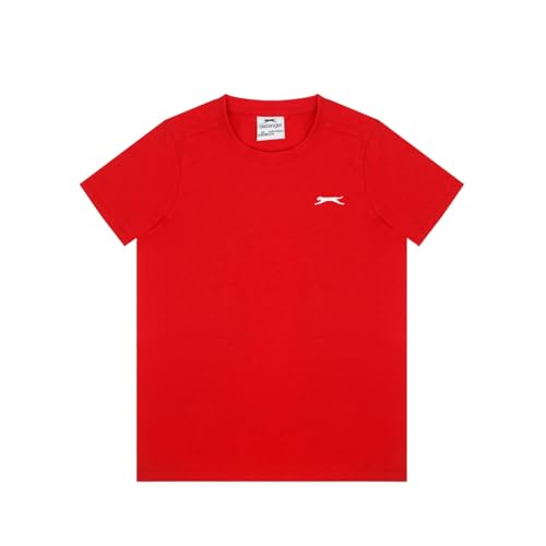 Slazenger Kids Plain T-Shirt Junior Boys Red 11-12 Years