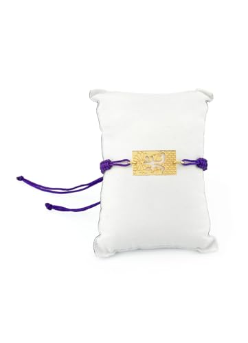 Lebole Maison PULSERA SAGOLA LUZ HILO MORADO, Talla única, Latón, Ágata