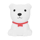 Luz de noche con forma de perro de 1,5 W, luz de dormir de silicona recargable por USB, luz de noche bonita portátil que cambia de color para la decoración del dormitorio