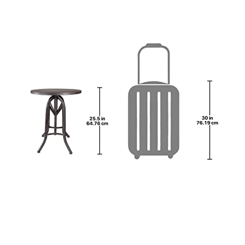 Design Toscano Industrial Revolution Adjustable Height Side Table, Black, 25 Inch #TOP4