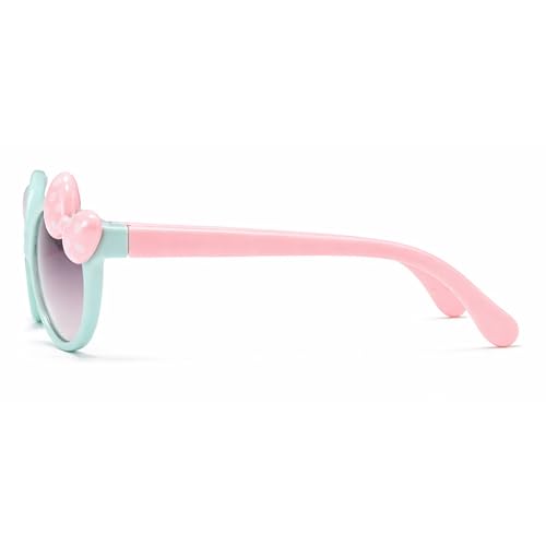 Image of Dervin UV Protected Girl's Bow Cute Sunglasses Baby Personality Cartoon Travel Sunshade Glasses