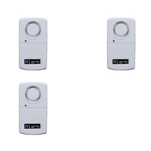 Hfourhnik 3X High Sensitive Vibration Detector Earthquake Alarms with LED Lighting Door Home Wireless Electric Car Alarm