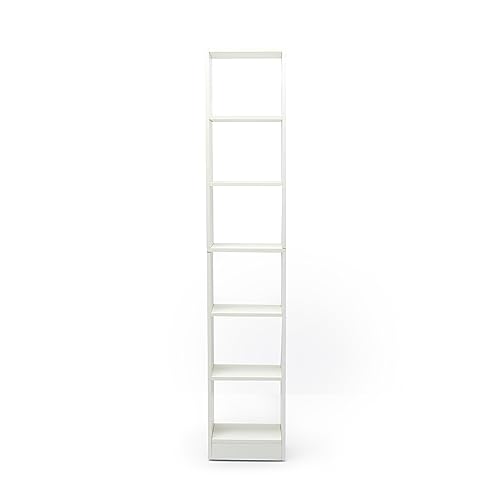 Image of Green Soul Alba 7 Shelves Engineered Wood Book Shelf | Multipurpose Wooden Bookshelf for Home, Bedroom, Living Room, Study Room, Kids Room | Organizer | Storage | 3 Year Warranty (Frosty White)