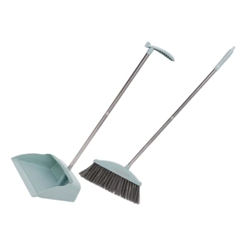 Healifty 1set Broom and Dustpan Home Cleaning Tools Lightweight Dustpan and Broom for Easy Storage Hair-Resistant Design for Indoor and Outdoor Use