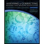 Assessing and Correcting Reading and Writing Difficulties by Gunning, Thomas G.. (Pearson,2013) [Hardcover] 5th Edition