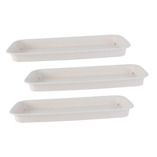 Soucoupes rectangulaires pour pots de fleurs Healvian avec plateaux à eau