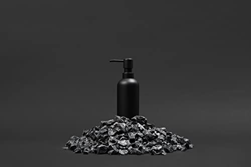 Essentra Home Matte Black Soap Dispenser 10 Fl Oz / 300Ml | Modern Bathroom Countertop Soap Dispensers | Refillable Pump Dispenser #TOP3