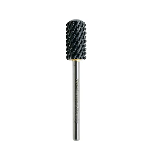 Spontaneous Beauty Premium Safety Nail Carbide Smooth Round Top 3/32" Shank (DLC Black - Large Barrel, Double Coarse - 2XC)