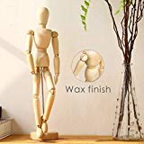Drawing Manikin Wooden Mannequin Wood Artist Figure Doll Model with Flexible Posable Joints for Sketching Charcoal Home Office Desk Decoration Children Toys Gift 12''Female