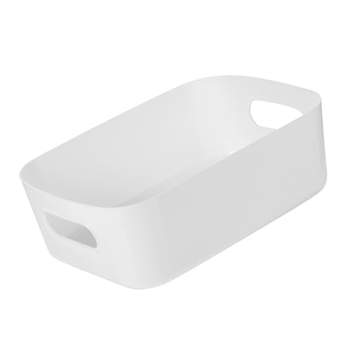 BESTYASH 6 piezas Cajas Organizadoras de Plástico Abs Resistentes para Escritorio y Baño Cestas de Almacenamiento Blancas para Hogar Oficina y Dormitorio