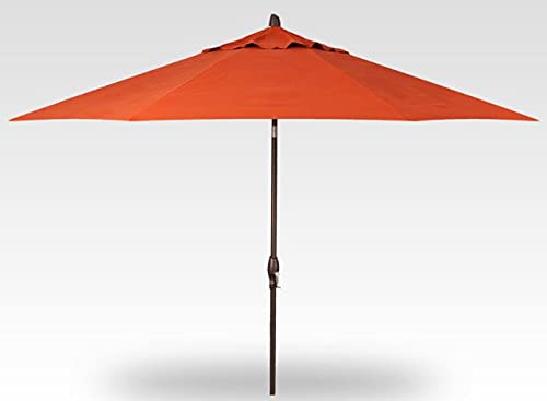 Treasure Garden Deluxe Auto-Tilt Octagon Market Umbrella, 9ft - Outdoor Patio, Deck, Pool, Backyard Stand Alone Umbrella - Heavy Duty w/Bronze Frame & Obravia2 Fabric (Sunset)