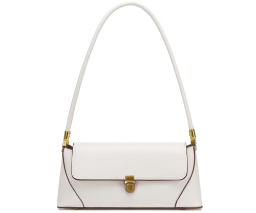 WSRYDJDL Bolsas de ombro femininas vintage retrô clássica pequena bolsa fofa Hobo bolsa mini bolsa clutch, Branco