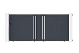 - Ce pack contient : - Portail coulissant GIONA gris - Largeur 397cm et Hauteur 180cm - Portillon GIONA gris - Largeur 100cm et Hauteur 180cm