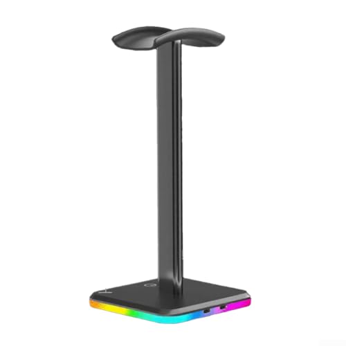 Lastdaytime Soporte para auriculares para juegos con control de botón táctil, barra de aleación de aluminio (M6 negro)