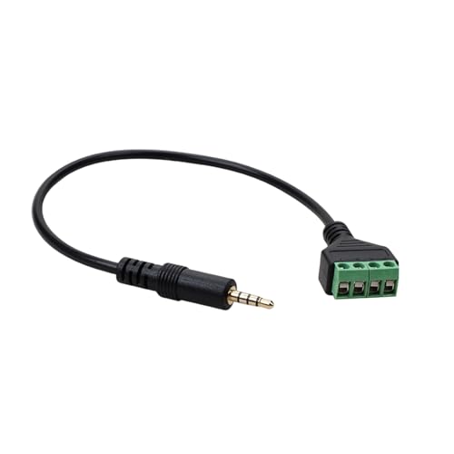 TRRS オス - AV 4 端子ブロック アダプター 30cm プラグ アンド プレイ ケーブル マイク スピーカー用 TRRS オス - ネジ端子ケーブル