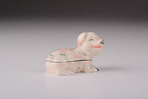 Keren Kopal Pig Trinket Box Decorated With Swarovski Crystals Unique Handmade Gift #TOP2