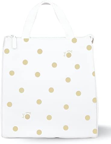 Kate Spade New York Portable Soft Cooler Lunch Bag with Silver Insulated Interior Lining and Storage Pocket (Enchanted Stripe)