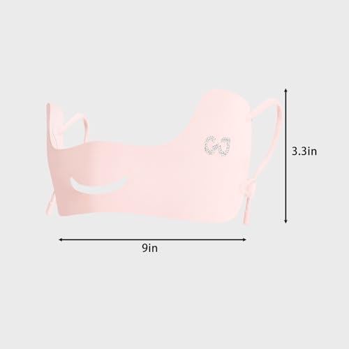 LKMUPNR 1 Pack UPF 50+ Cooling Face Mask, Half Mask for Golf, Adjustable Ear Loops, Nose Guard & Reusable Sun Protection for Women,Nose Mask(Anti Slip Style Pink)