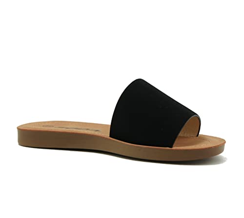 Soda EFRON-2 Little Kid Children Girls Toddler Casual Comfort One Band Fashion Slip on Slide Flip Flop Flat Sandals4