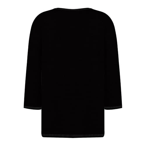 Image of 4th of July Shirts Women 3 /4 Length Sleeve Womens Tops Henley Neck Casual Patriotic T Shirts