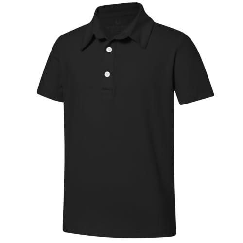 Image of uideazone Boys Polo Shirts Dry Fit Performance Golf Short Sleeve Casual School Uniform Size 5-14