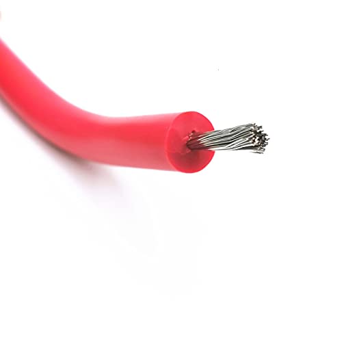 KEPOHK Cavo ad alta tensione da 5 m e cavo in silicone morbido 10KV 15KV 20KV-20AWG 18AWG 17AWG 15AWG 20KV-15AWG Rosso