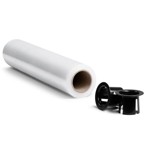 RAGO® Stretchfolie Transparent I Strechfolienrolle mit Handabroller 0,85 kg (7,5 x 7,5 x 40 cm) I Möbelfolie I Verpackungsmaterial I Umzugsfolie I Folie für möbel I Packfolien 150m