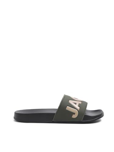 Image of JACK&JONES Men's Logo Print Pool Sliders