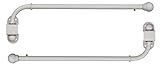 Urbanest 1/2” Adjustable Wall Mounted Swing Arm Rods, 14'-24', Glossy White