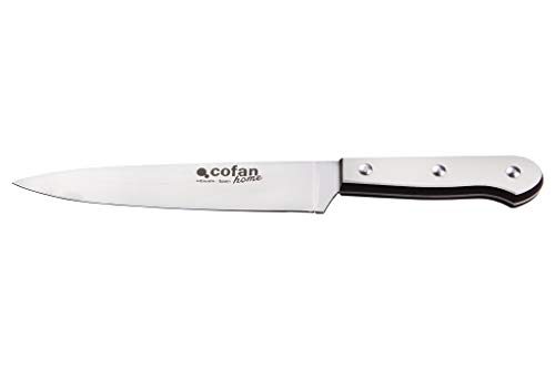 Cuchillo De Cocina Modelo Tyime | Medida De Hoja 17 Centímetros | Color Blanco | Hoja De Acero Inox