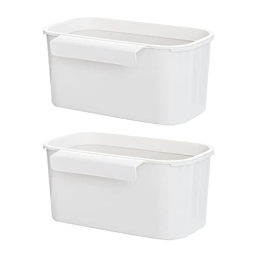 Image of 2Pcs Hanging Kitchen Waste Bin - Versatile Wall-Mounted Garbage Container for Dormitory Bedroom and Kitchen Cabinet Storage Space-Saving Small Dustbin