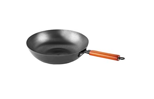 Wok de hierro con mango de madera 12.6 pulg miniatura 1