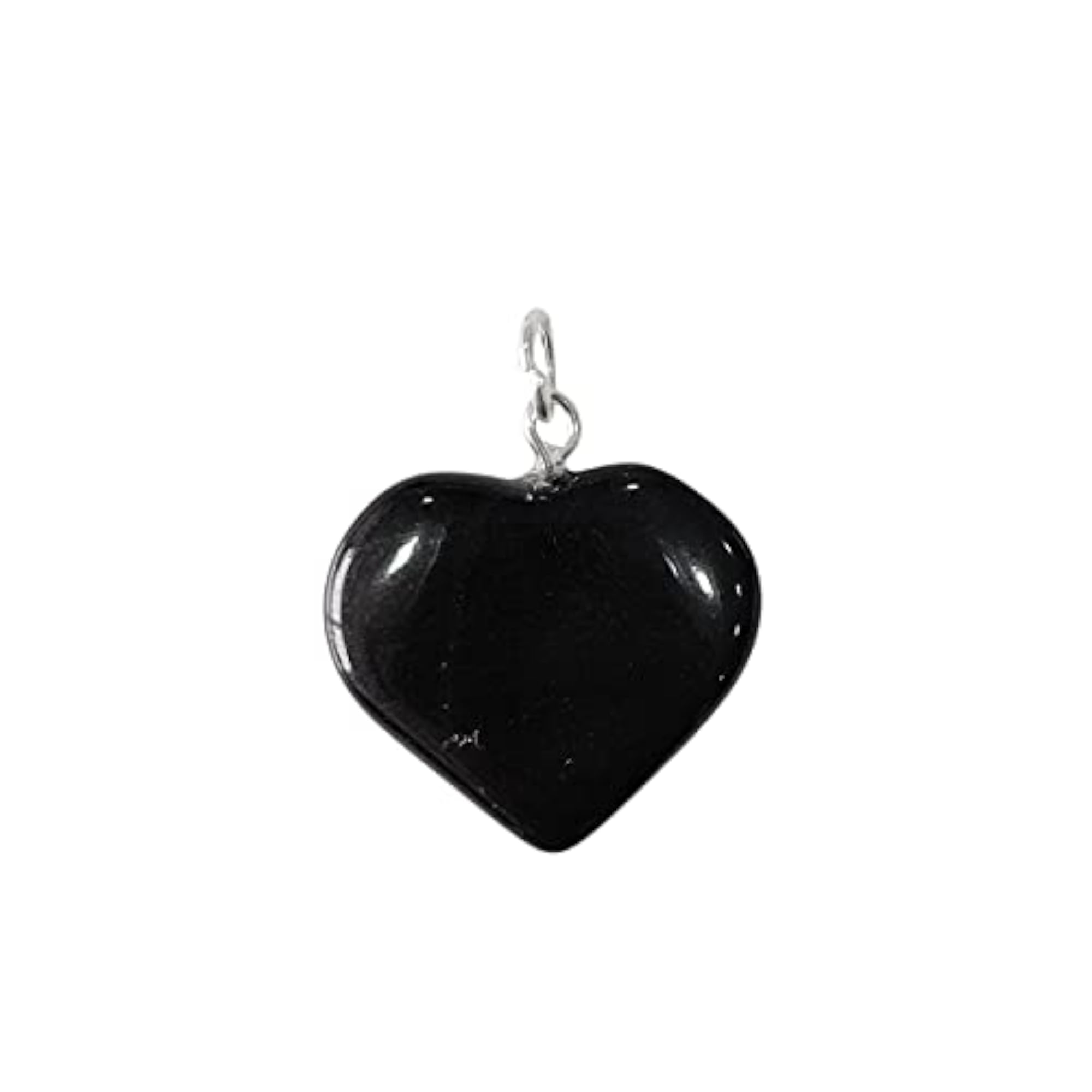 Big Heart Crystal Pendant Necklace, Natural Stone