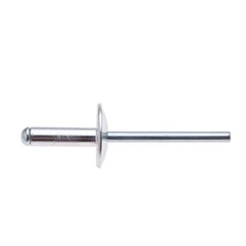 4.8 Mm X 16 Mm Aluminium Blind Rivets, Pack Of 100 Large Flange Rivets, Dome Head Rivets, Large Flange Blind Rivets, Blind Rivets Stainless Steel