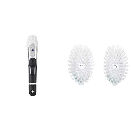OXO Good Grips Soap Dispensing Dish Brush with OXO Good Grips Soap Dispensing Dish Brush Refills, 2-Pack