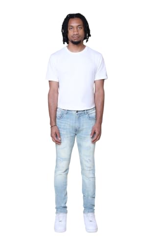 Smoke Rise Men's Vintage Washed Jeans,4