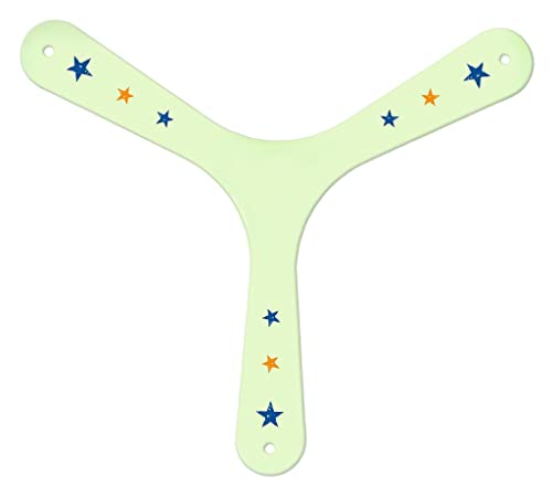 moses. 30320 PhänoMINT Bumerang, Wurfspiel für Kinder, Im Dunkeln leuchtender Boomerang, Dreiflügelig und mit spannenden Informationen, nachtleuchtend, 1 Stück (1er Pack)