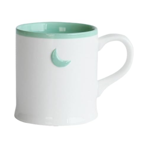 CAPIJIONG Taza infantil de 320 ml, diseño de luna verde