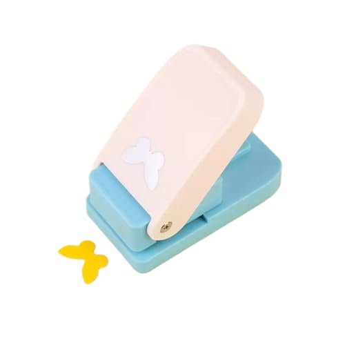 クラフトパンチ 四角【新登場】軽量多機能 - ルーズリーフ/スクエア/ペーパー用穴あけ、幼稚園の工作やdiy、手帳デコレーション、事務用品、単語帳作り、スクラップブッキングに最適 (蝶)