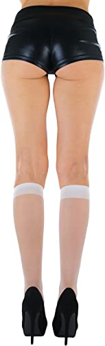 Image of ToBeInStyle Women's Pack Of 6 Pairs Sheer Knee-Hi Nylon Solid Socks