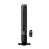 PHILIPS Ventilatore a torre Serie 5000 - Potente 8,0 m/s ma ultra-silenzioso 24 dB, basso consumo energetico, 5 velocità, modalità Sleep, timer 9 ore, oscillazione 80°, Nero (CX5540/01)