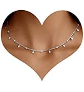 MJartoria Dainty Choker Necklace For Women - 14K Gold Plated Satellite Bead Chain, Minimalist Trendy Jewelry Gift For Her